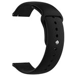 ACM Watch Strap Silicone Belt 20mm Compatible with Maxima Max Pro X5 Smartwatch Sports Band Black