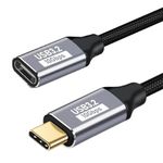 USB C Extension Cable 2M 100W 10Gbps 4K@60Hz USB 3.2 Type C Male to Female PD Fast Charging Audio Data Transfer Extender Cord Compatible with USB C Hub MacBook iPad Pro Dell XPS Magsafe Charger