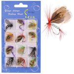 OriGlam 12pcs Fly Fishing Fly Kit Fly Handcrafted Fly Fishing Lure, Topwater Fishing Lures Fishing Lure for Trout Bass Salmon (Butterfly)