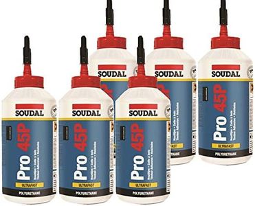 Soudal Pro 45P - Cola para madera (poliuretano, impermeable, D4, 750 ml, 6 unidades)