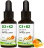 Certified Organic Vitamin D3 & K2 (MK7-Natto) - 490 Drops- Support Your Bones, Immune System - Non-GMO - Gluten Free - Made in Canada (13.5 ml (Pack of 2))