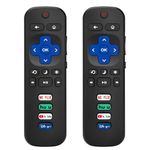 [Pack of 2] Universal Remote Control for All Roku TV, Compatible with TCL Roku/Hisense Roku/RCA Roku/Sharp Roku/Sanyo Roku/Insignia Roku/Philips Roku Smart TVs Not for Roku Stick and Box