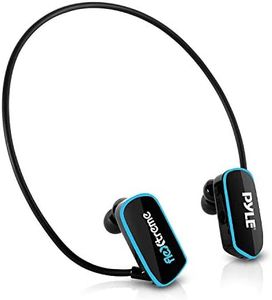 Pyle Upgraded Waterproof MP3 Player - V2 Flextreme Sports Wearable Headset Music Player 8GB Underwater Swimming Jogging Gym Earphones Rechargeable Flexible Headphones USB Connection9 - PSWP29BTBK