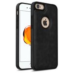 Pikkme Back Cover | Flexible Pu Leather | Full Camera Protection | Raised Edges | Super Soft-Touch | Bumper Case for iPhone 7/8 (Black)