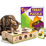 Cat Amazing Classic Cat Puzzle Feeder Interactive Enrichment Toy Cat Treat Puzzle Box Food Maze for Indoor Cats Best Cat Toy Ever!