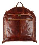 Leather Garment Bag Travel - Luxurious Suit Bag - Slim Carry On Garment Duffle Bag - Time Resistance