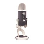 Blue Yeti USB Microphone for Recording, Streaming, Gaming, Podcasting on PC and Mac, Condenser Mic for Laptop or Computer with Blue VO!CE Effects, Adjustable Stand, Plug and Play - Black/Silver