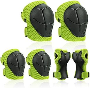 SAMIT Knee Pads for Kids 3-8 Years Boys Girls Protective Gear Set Toddler Knee and Elbow Pads with Wrist Guards 6 in 1 Safety Gear Set for Skating Cycling Bike Rollerblading Scooter Roller Skates