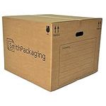 SmithPackaging 5 Extra Large Strong Double Wall Cardboard Packing Moving House Boxes 53cm x 53cm x 41cm with Carry Handles and Room List