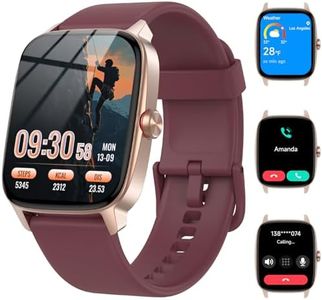 Smart Watch for Men Women with Bluetooth Call & AI Voice, 1.85" HD Fitness Tracker with Heart Rate SpO2 Sleep Monitor, 100+ Sports Modes, Mini Games, IP68 Waterproof Smartwatch for Android iOS Phones