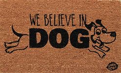 Coco&Coir Natural Coir Entrance Door Mat | 45 x 75 cm (Dog Love) | Non-Slip | Thick Coir | Premium Quality | Rubber Backed | Eco-Friendly | Indoor | Outdoor | Pet series | Dog, Puppy