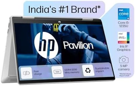 HP Pavilion x360, 12th Gen Intel Core i5-1235U, 14-inch (35.6 cm), FHD, 16GB DDR4, 512GB SSD, Intel Iris Xe Graphics, FPR, 5MP Camera w/Privacy Shutter (Win 11, MSO 2021, Silver, 1.51 kg), ek0074TU