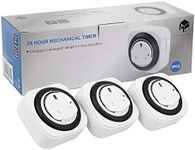 M EGA MEGACUBE 24 Hour Square Mechanical Timer, Plug-in Time Controller - White - 3 Pack