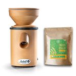 Grain Mill Mockmill Prof 200 | Made in Germany | Corundum and Ceramic Mill-Stone | Fresh Flour | Grain | + 2,5 kg Organic rye)