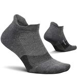 Feetures Golf Max Cushion No Show Tab Mens and Womens Golf Sock (Small, Gray)