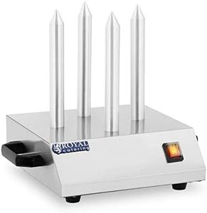 Royal Catering Scaldapane per Hot Dog Scalda Pane per Hot Dog a 4 Spiedi RCHW-200 (Acciaio Inox, Temperatura max. 145 °C, 200 W, 230 V)