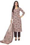 Miraan Cotton Printed Readymade Salwar Suit For Women (MIRAANBAND2915XL_Grey_X-Large)