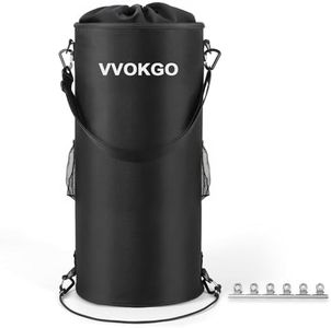 VVOKGO Boat Trash Can, Portable & Durable Garbage Storage Bag 100% Odor Leak Proof, 50 Plastic Bags& 12 Clips, Fishing, Camping,Sandbar, Kayak, Pontoon Boat Accessories