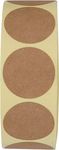 Camp Galaxy 1 Inch Natural Brown Kraft Stickers (1000 Total) - Round Blank Stickers for Store Owners, Crafts, Organizing, Jar and Canning Labels, Price Tags,