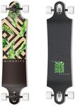 MINORITY Downhill Maple Longboard Skateboard | 40-inch Drop Trough Deck | Made for Cruising Ride (Tropical)