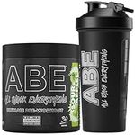 Applied Nutrition Bundle ABE Pre Workout 375g + ABE Black Shaker | All Black Everything Pre Workout Powder, Energy Drink, Physical Performance, Creatine, Beta Alanine, Caffeine (Sour Apple)