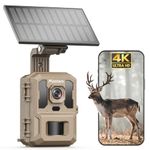 Misstech 4K UHD Solar Trail Camera for Game & Wildlife Monitoring - 0.1s Motion Trigger to Capture Fast Animals, 64MP/4K Clear Night Vision, No Monthly Fee, App Control, IP66, Local Storage