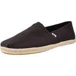 TOMS Black Vegan Canvas Espadrilles-UK 8
