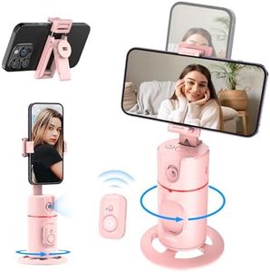 Suivi de La Caméra de Téléphone Intelligent Selfie Stick, 360° Support de Téléphone à Suivi de Visage Automatique Pas D'application Nécessaire Intelligent pour iPhone15 14 13, Samsung, Huawei