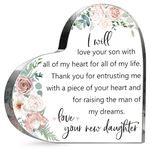 Gift for Mother of The Groom from Bride Mother of The Groom Gifts Wedding Gifts I Will Love Your Son with All My Heart for All My Life Decor Crystal Keepsakes Wedding Gifts for Mother of The Groom