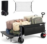 Portal Widened Folding Festival Trolley Heavy Duty 600L XXL with Brakes Tailgate Camping Trolley Cart Beach Wagon Pull along Trolley Collapsible Garden Cart Hand Truck Trailer Buggy for Picnic 180KG