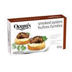 Ocean's Smoked Oysters In Oil - 85 Grams, 24 Count - Canned Oysters - Excellent Source Of Protein - 10 Grams Of Protein Per 55 Gram Serving - Source Of Iron - Source of Omega-3s