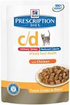 Prescription Diet C/D Feline Urinary Stress Wet Food Chicken - Pack of 12 x 85g