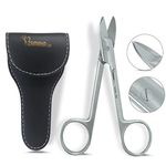 ZAMAHA UK® 1 Pcs Stainless Steel Nail Scissors Cutting & Trimming Toenail Scissor for Men & Women Manicure & Pedicure Shares for Thick Nails & Cuticle with Leather Pouch