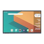 BIG VUE Pluss 86 Inch Android 14 Interactive Flat Panel Digital Board - All in 1, 8 GB RAM 256 GB ROM, Ai, 48MP Camera - Microphone, Multitouch Screen Display for Teaching, Classroom & Office Use