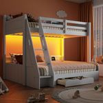 Twin Over Full Bunk Bed with Storag