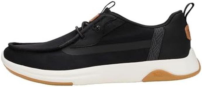 HEYDUDE Men’s Wally Drift Classic | Mesh Black/White Size 8 | Slip On Shoes for Men | Lightweight Loafers | Easy On System | Cushioned Insole