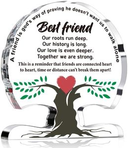 Best Friend Birthday Gifts for Women, Bestie Friendship Gifts for Women Friends Gifts for Best Friend Women BFF Birthday Gifts for Work Bestie Thank You Best Friend Gift Acrylic Tree Desk Signs Plaque