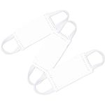 Quiet Door Closer for Baby - Nursery Door Silencers Latch Cover Strong Elastic Straps Door Covers for Universal Fits, Standard Size, Pure White, Set of 3