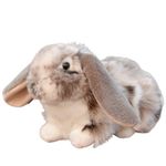 Realistic Rabbit Stuffed Animal-Gray 10.62",Rabbit Plush Toy, Rabbit Stuffed Animal,Soft Durable, Toy for Boy,Girl Toys,Gifts for Kids, Cry Babies,Home Decor,Hugging Toy