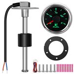 Fuel Gauge Sending Unit 10mm Sensor Set High Resolution Stainless Steel Fuel Tank Sending Unit and Fuel Gauge Kit Marine Fuel Sender for Boat Truck RV Tank Fuel Water Level Sensor (6.8" (10mm sensor set))