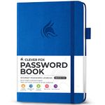 Clever Fox Password Book with Alphabetical Tabs – Small Hardcover Address Keeper Log – Medium Journal for Seniors, Home Office Gifts (Royal Blue)