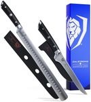 Dalstrong 2 Piece Set - Slicing Knife 12 inch + Boning Knife 6 inch - Gladiator Series Elite - High-Carbon German Steel - Black G10 Handle - Fillet Chef - Sheath Included