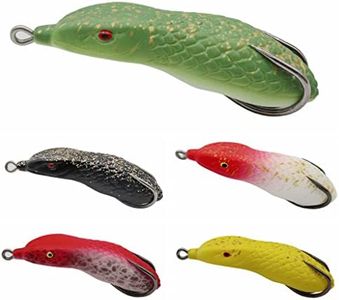 LOWIFAR Topwater Frog Soft Fishing Lure Kit Soft Snake Bass Frog Bait Snakehead Fishing Lures Hollow Body Frog Pike Lure Pencil Lure(6.8cm/11g)