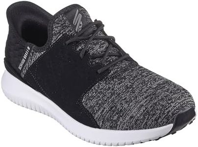 Skechers Men's Max 2 Rover Relaxed Fit Slip-in Golf Shoe Sneaker, Black/White, 12