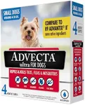 Advecta Ultra Flea And Tick Prevention For Dogs - Dog and Puppy Treatment and Control - Mosquito Repellent - Small, Fast Acting Waterproof Topical Drops, 4 Month Supply