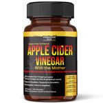 Intentionally Bare Raw Apple Cider Vinegar Capsules with The Mother - Fiber Supplement with Ginger Root, Lemon & Cayenne Pepper - Supports Digestion, Immunity & Detox - 120 Capsules Made in Canada
