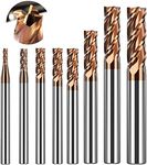 ASNOMY 8pcs Carbide Square End Mill