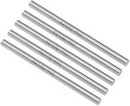 uxcell Round Steel Rod, 6mm HSS Lathe Bar Stock Tool 100mm Long, for Shaft Gear Drill Lathes Boring Machine Turning Miniature Axle, Cylindrical Pin DIY Craft Tool, 5pcs