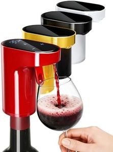 Fathers Day Gift | World Cup Viewing Party Supply,5-in-1 Electric Wine Decanter & Smart Liquor Dispenser,Automatic Aerator&Pourer with 1-999ml Precision Dosing|Gift for Men,Dad,Whiskey Lovers(Red)