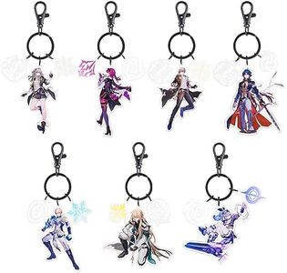 UTIEHD Honkai Star Rail - Juego de llaveros de acrílico con diseño de estrella Honkai, 7 unidades -1, M